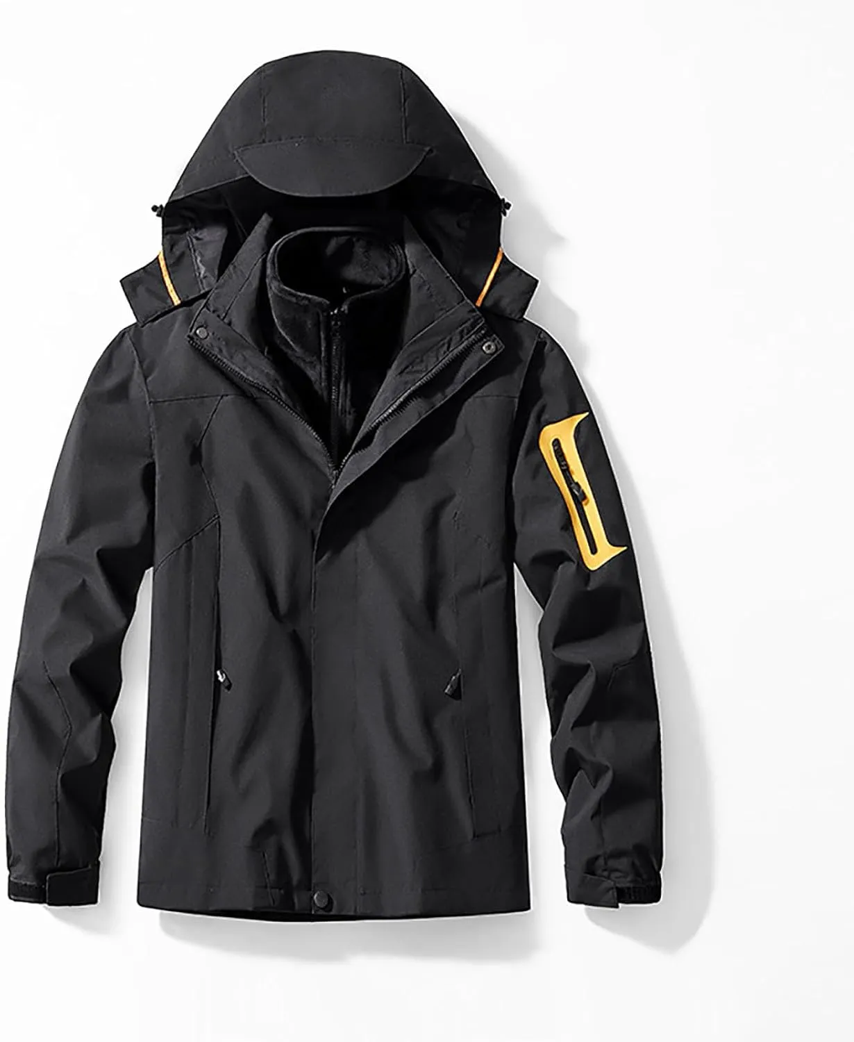 Winter Coats for Women 3 in 1 Snow Ski Jacket Detachable Fleece Warm Hooded Jackets Waterproof Windproof Windbreaker