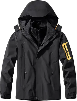 Winter Coats for Women 3 in 1 Snow Ski Jacket Detachable Fleece Warm Hooded Jackets Waterproof Windproof Windbreaker