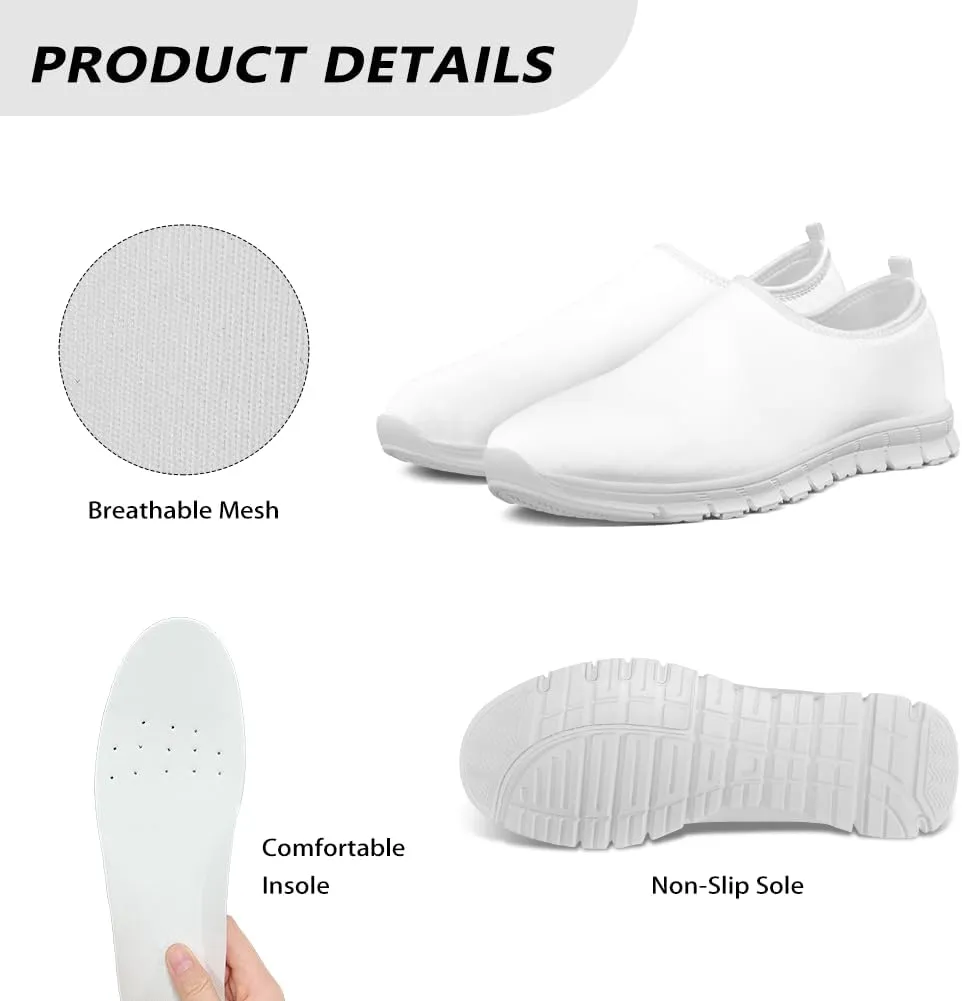 Women's Art Design Wide Toe Loafers Flats Casual Walking Shoes Ankle Support Platform Sneaker
