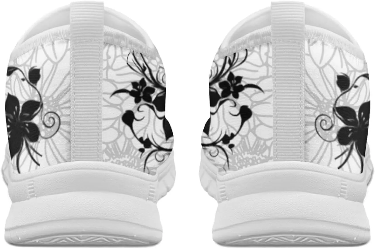 Women's Art Design Wide Toe Loafers Flats Casual Walking Shoes Ankle Support Platform Sneaker