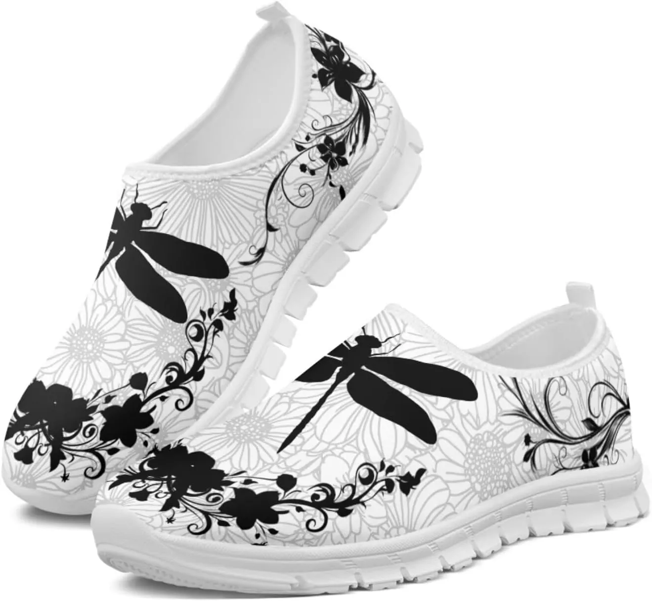 Women's Art Design Wide Toe Loafers Flats Casual Walking Shoes Ankle Support Platform Sneaker