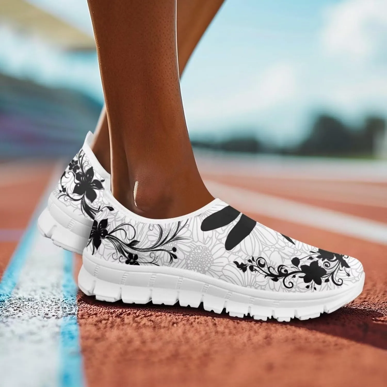 Women's Art Design Wide Toe Loafers Flats Casual Walking Shoes Ankle Support Platform Sneaker