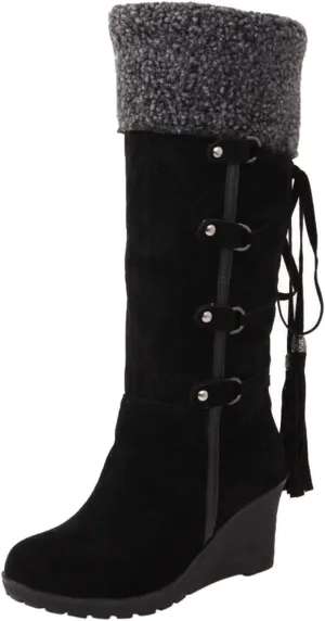 Womens Mens Snow Boots Waterproof Fuzzy Boots Fleece Ankle Booties Athletic Trekking Snow Boots Duck Boots Women