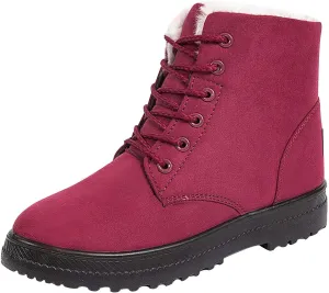 Womens Snow Boots Size Heel Women's Boots Breathable Fashion Round Head Chunky Heel Women's on Snow Boots for Women
