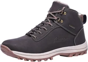 Womens Snow Boots Waterproof Furry Lined Warm Winter Boots Lace Up Sneakers Cold Weather Anti-Slip Ankle Boots Classic Slip on Ladies Hiking Walking Shoes Sneakers