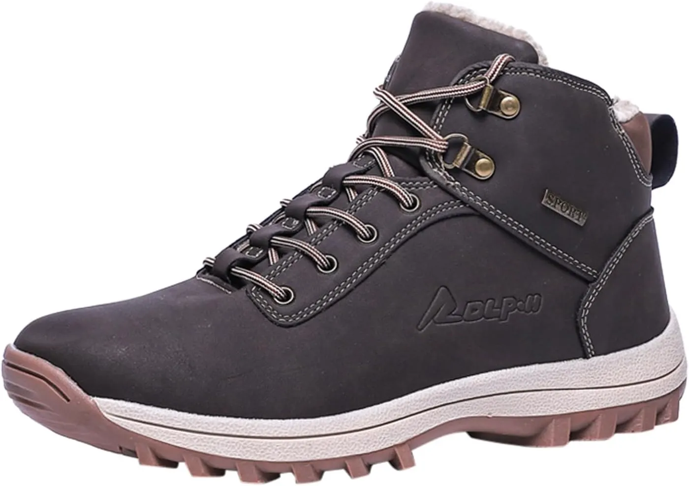 Womens Snow Boots Waterproof Furry Lined Warm Winter Boots Lace Up Sneakers Cold Weather Anti-Slip Ankle Boots Classic Slip on Ladies Hiking Walking Shoes Sneakers