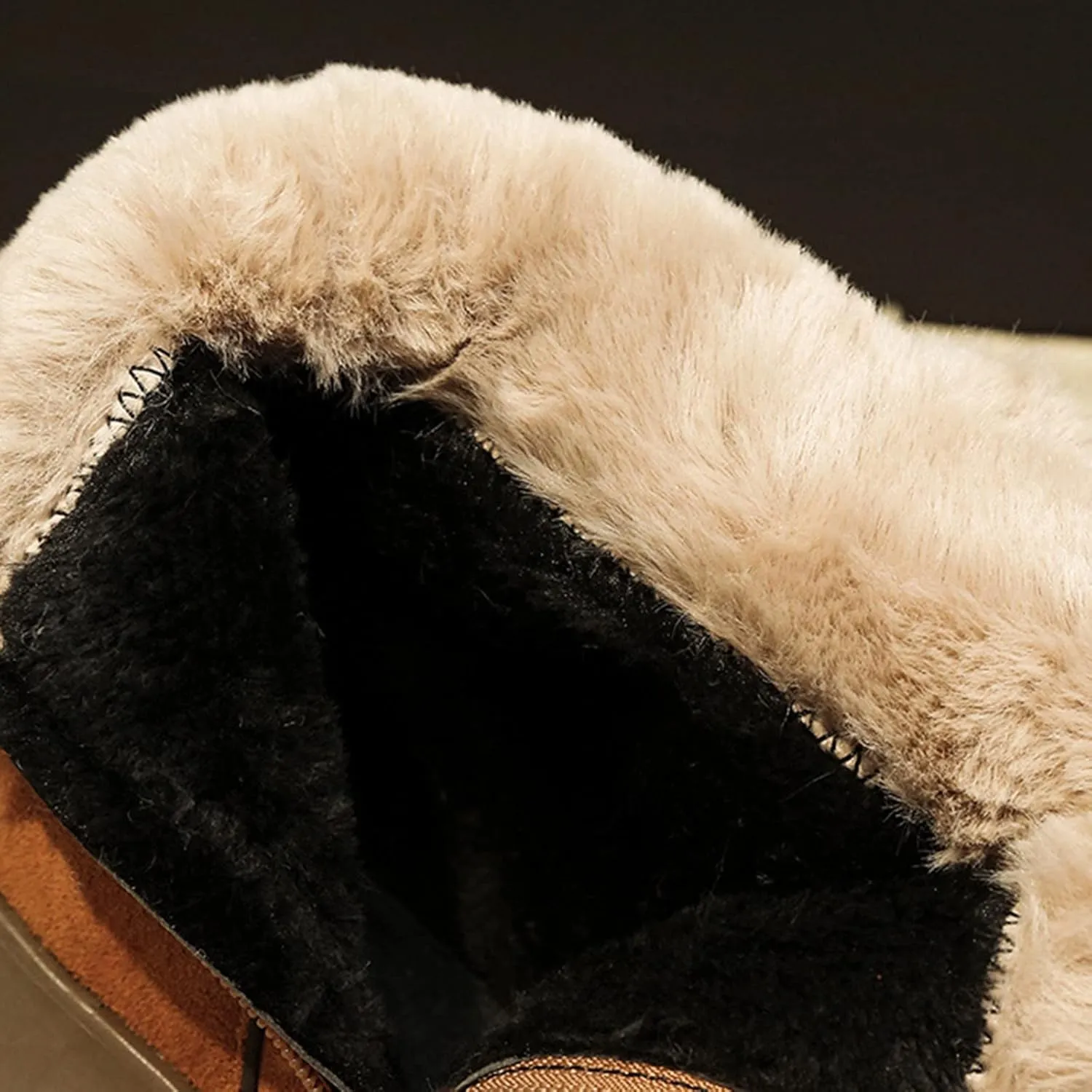 Womens Snow Boots Waterproof Warm Fur Lined Winter Hiking Boot Womens Boots Winter Ankle Winter Boots Womens Snow Boots Waterproof Calf Botas De Nieve Para Mujer Sin Cordones