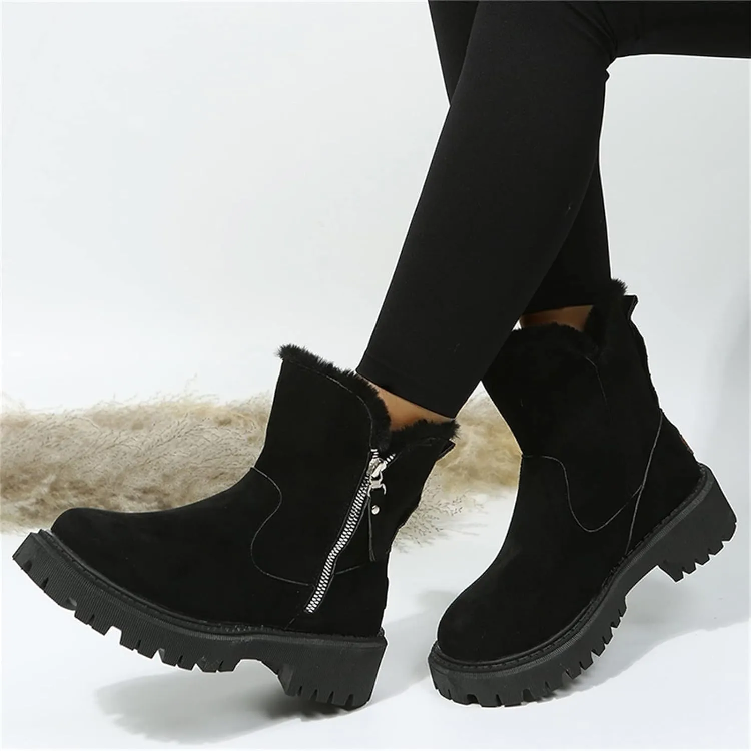 Womens Snow Boots Waterproof Wide Cute Snow Boots Womens and Waterproof Womens Snow Shoes Waterproof Insulated Women's Insulated Winter Boots Size 7.5 Botas De Nieve De Invierno Para Mujer