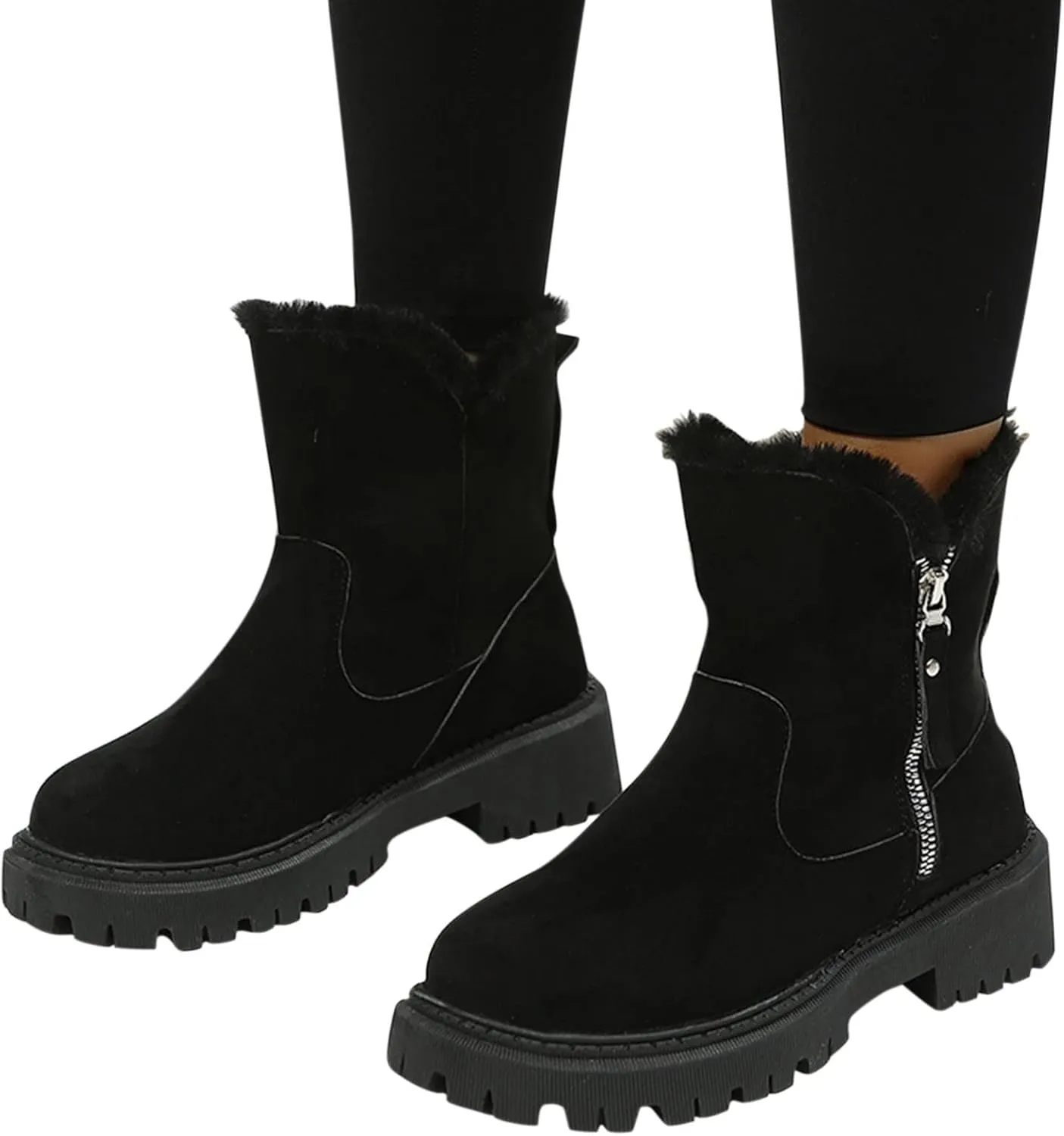 Womens Snow Boots Waterproof Wide Cute Snow Boots Womens and Waterproof Womens Snow Shoes Waterproof Insulated Women's Insulated Winter Boots Size 7.5 Botas De Nieve De Invierno Para Mujer