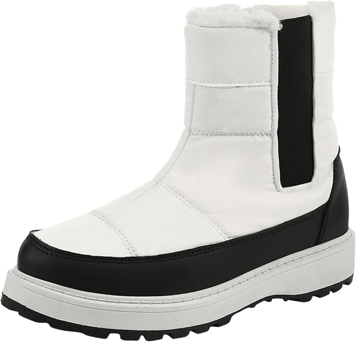 Women's Snow Boots Waterproof Winter Boots Anti-slip Fully Fur Booties Lightweight Slip on Ankle Boots Ladies Walking Hiking Booties