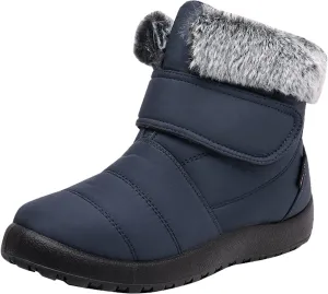 Women's Snow Boots Waterproof Zipper Women Snow Boots Slip on Womens Winter Boots Size 10.5 Wide Snow Boots for Snowshoeing Botas De Invierno Para Mujer Pie Ancho