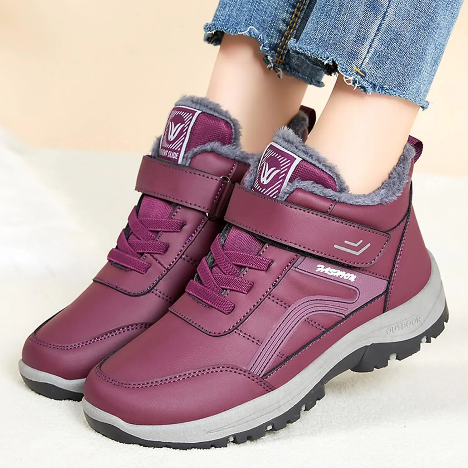 Women's Walking Snow Boots Waterproof Insulated Womens Winter Snow Boots Wide Women Winter Snow Boots Platform Womens Waterproof Boots Ankle Botas Impermeables Para Mujer