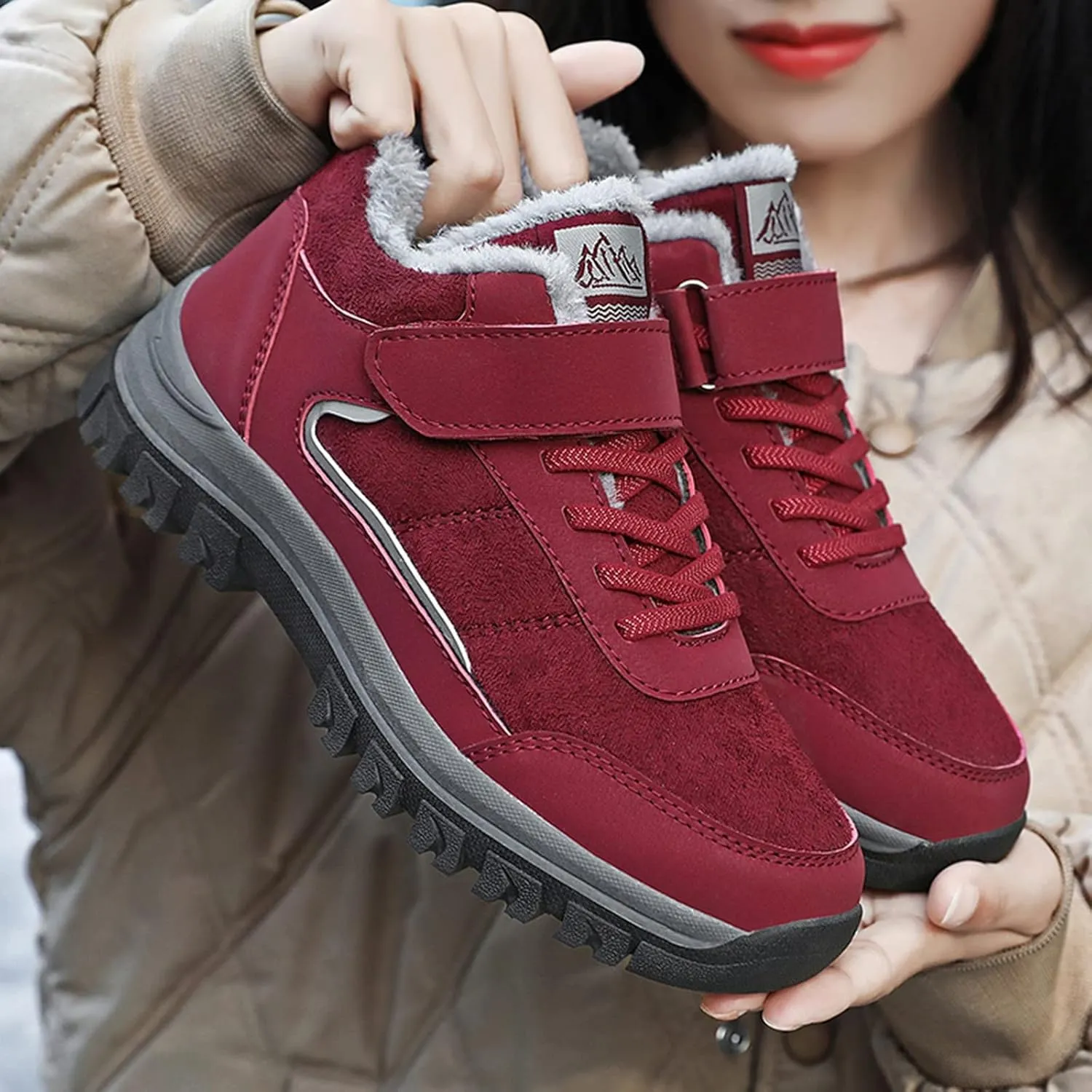 Women's Wide Width Tall Snow Boots Wide Foot Snow Boot for Women Slip on Boots for Women Ankle Booties Winter Womens Size 11 Wide Waterproof Boots Cute Waterproof Black Womens Boots