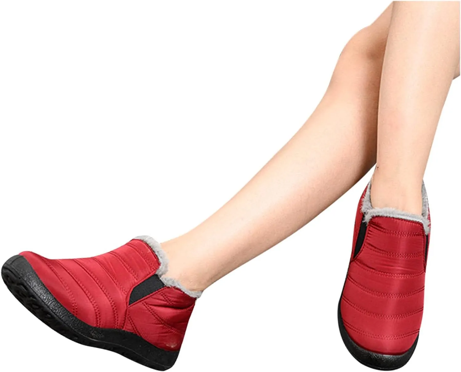 Womens Winter Snow Boots Slip ons Size 12 Wide Snow Boots for Women Womens Winter Boots 8.5 Wide Winter Boots for Women Waterproof Botas De Invierno Impermeables De Mujer