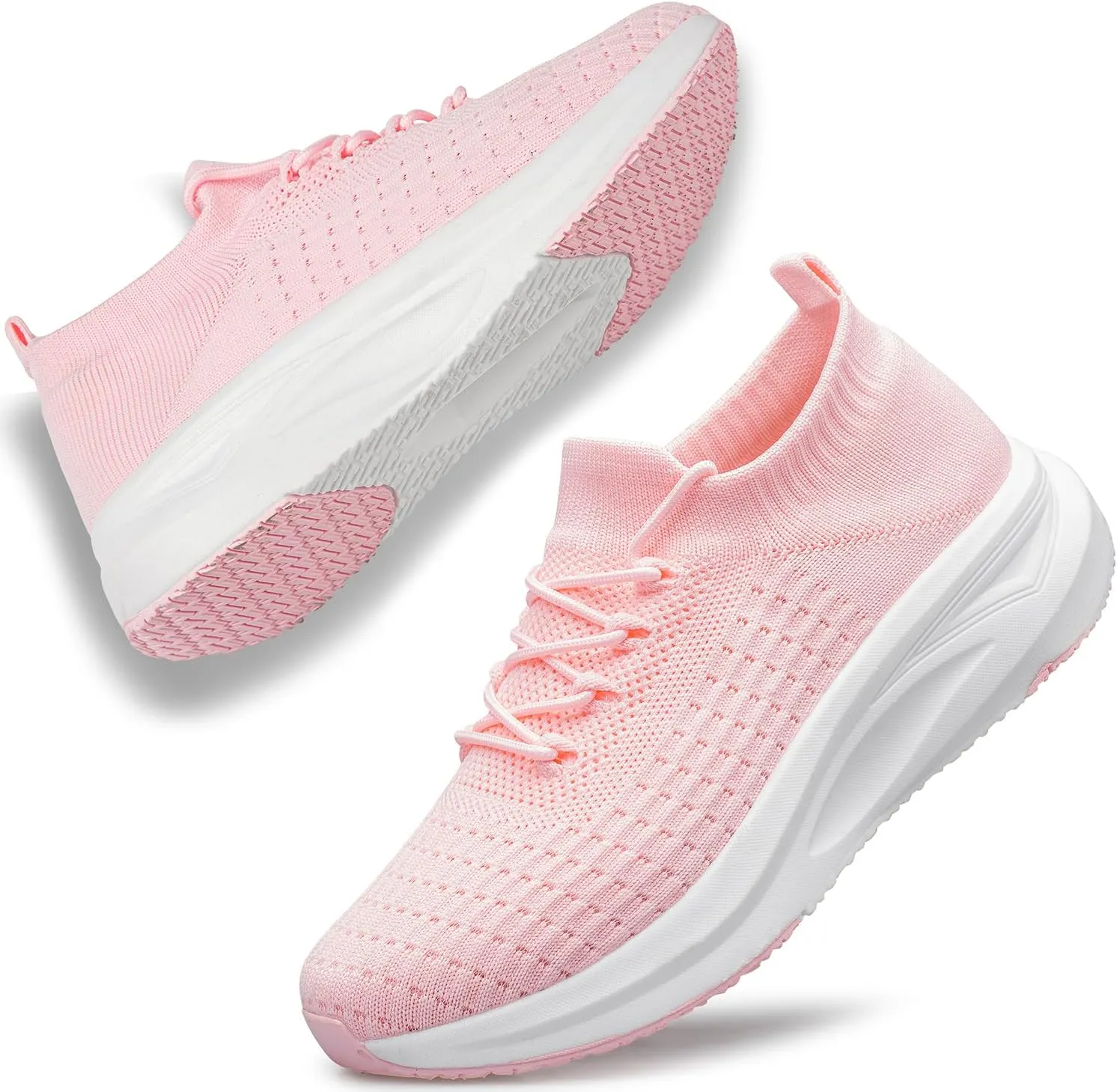 YHOON Womens Slip on Walking Shoes Comfort Sock Shoes Non Slip Mesh Casual Running Sneakers